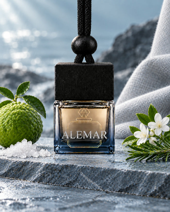 Alemar C005 aquatic hanging car diffuser 8ml scented with bergamot and marine notes