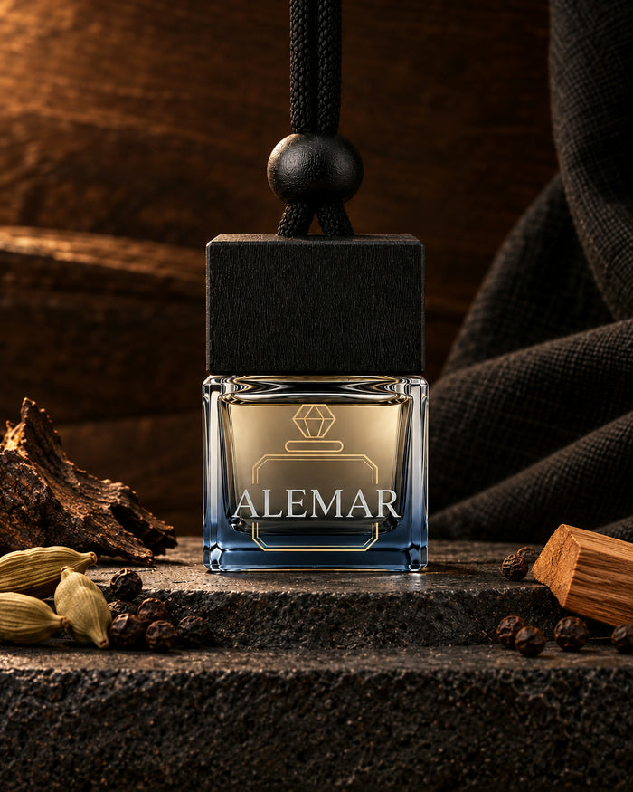 Alemar C008 woody hanging car diffuser 8ml scented with oud and sandalwood