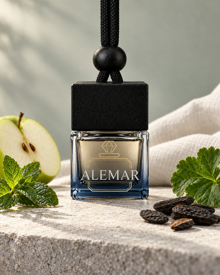 Alemar C010 fresh hanging car diffuser 8ml scented with mint and green apple