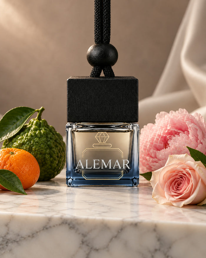 Alemar C011 floral hanging car diffuser 8ml scented with rose and peony