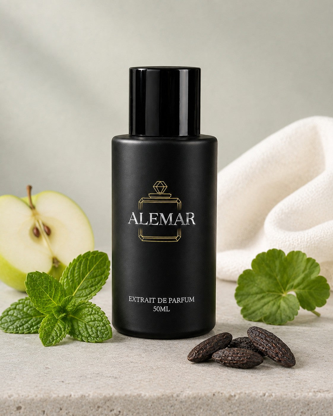 Alemar P010 fresh extrait de parfum 50ml bottle scented with mint and green apple