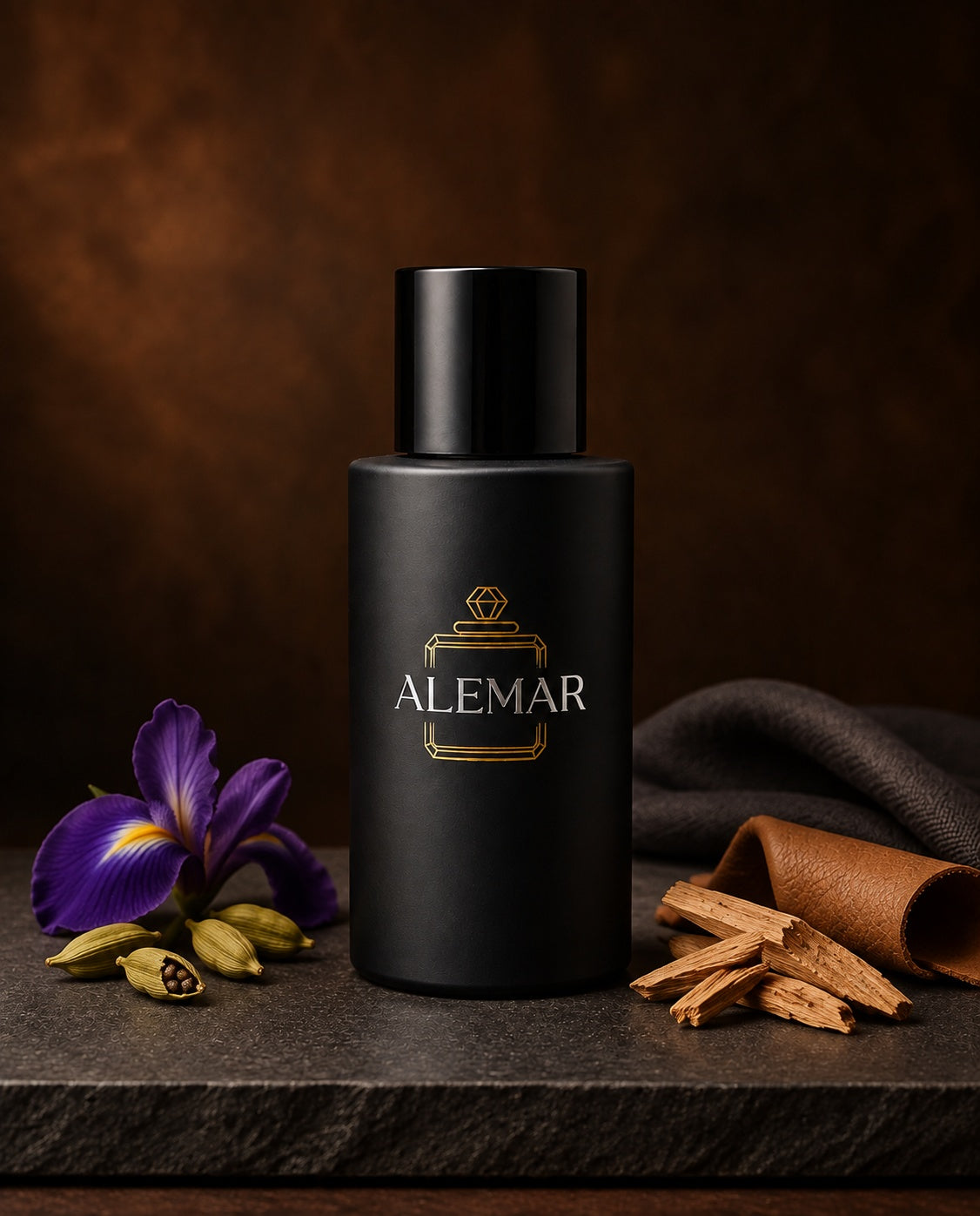 Alemar P041 woody extrait de parfum 50ml bottle scented with cardamom and sandalwood