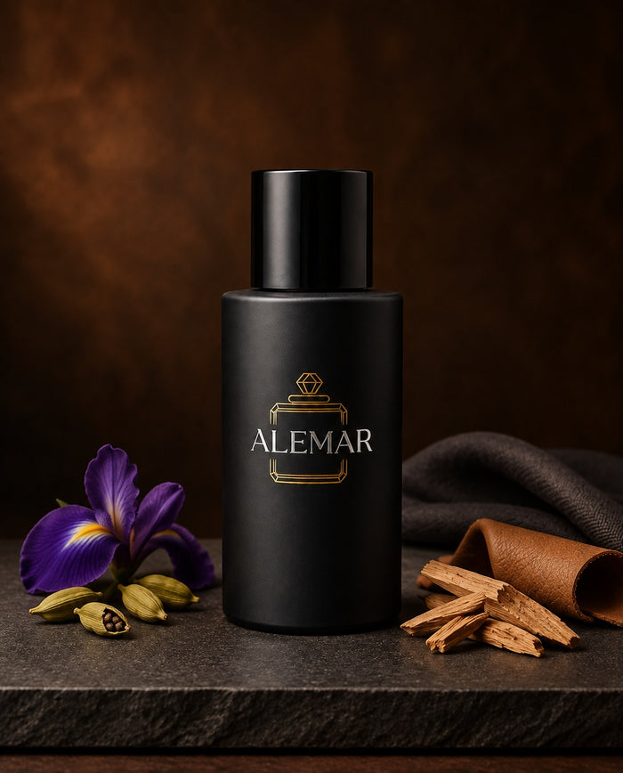 Alemar P041 woody extrait de parfum 50ml bottle scented with cardamom and sandalwood