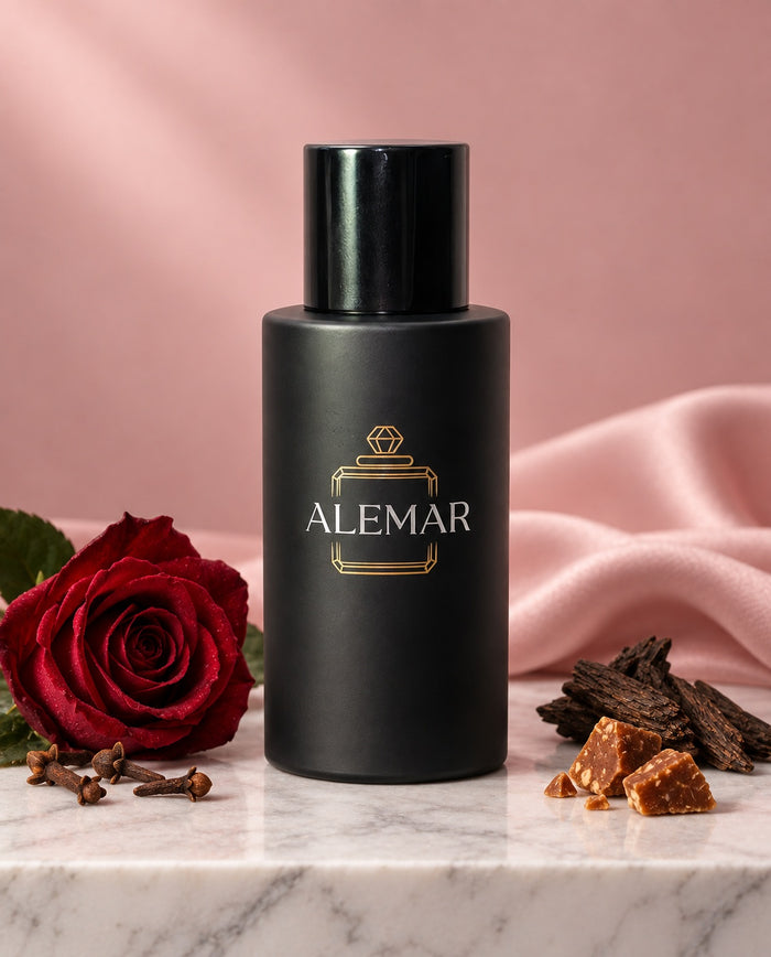 Alemar P045 floral extrait de parfum 50ml bottle scented with Damask rose and oud