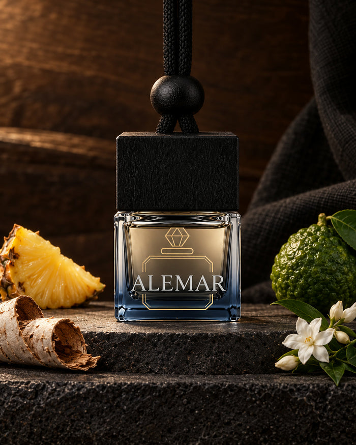 Alemar C001 woody hanging car diffuser 8ml scented with pineapple and birch