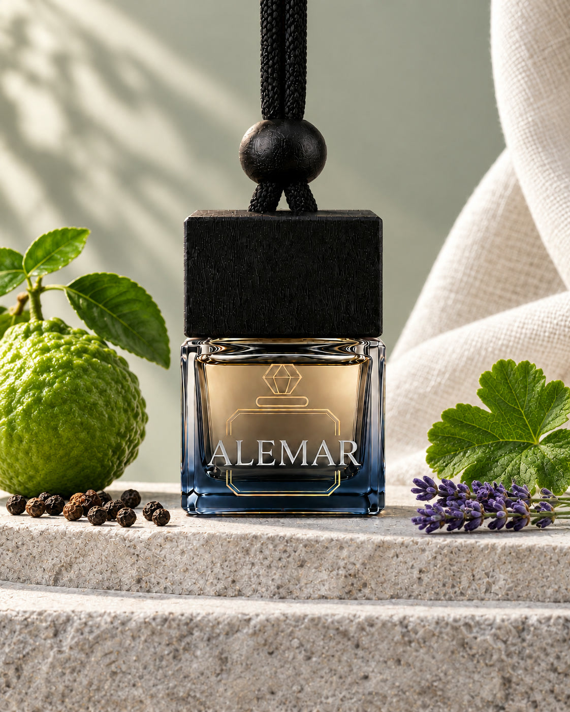 Alemar C004 fresh hanging car diffuser 8ml scented with bergamot and pepper