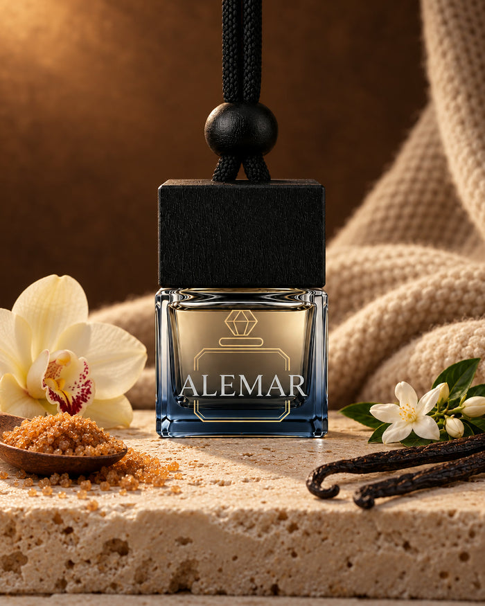 Alemar C015 gourmand hanging car diffuser 8ml scented with vanilla and brown sugar