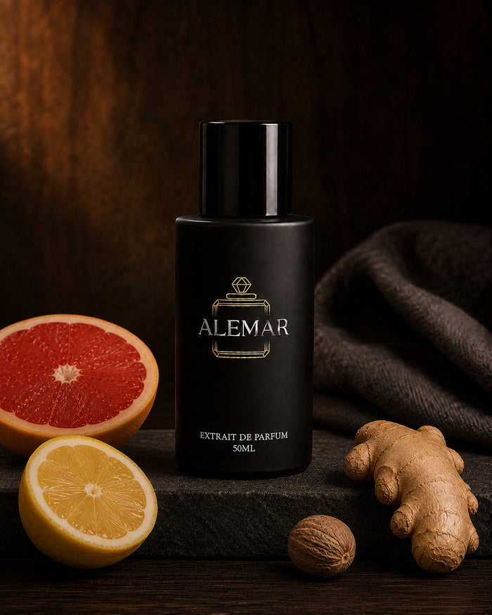 Alemar P003 woody extrait de parfum 50ml bottle scented with grapefruit and sandalwood
