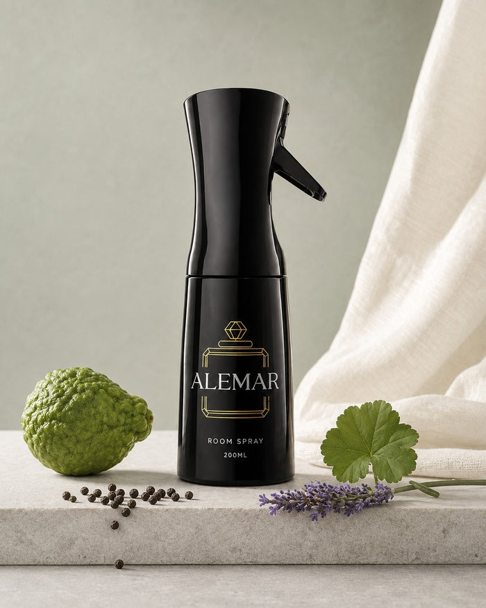 Alemar R004 fresh room spray 200ml bottle scented with bergamot and pepper