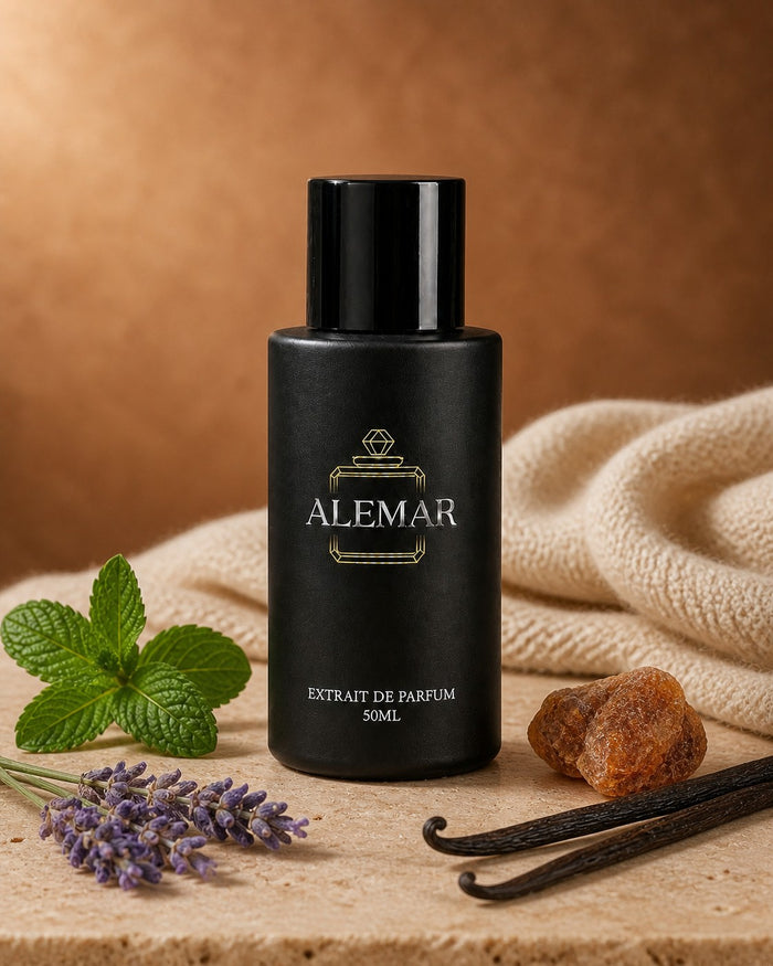 Alemar P006 gourmand extrait de parfum 50ml bottle scented with lavender and vanilla