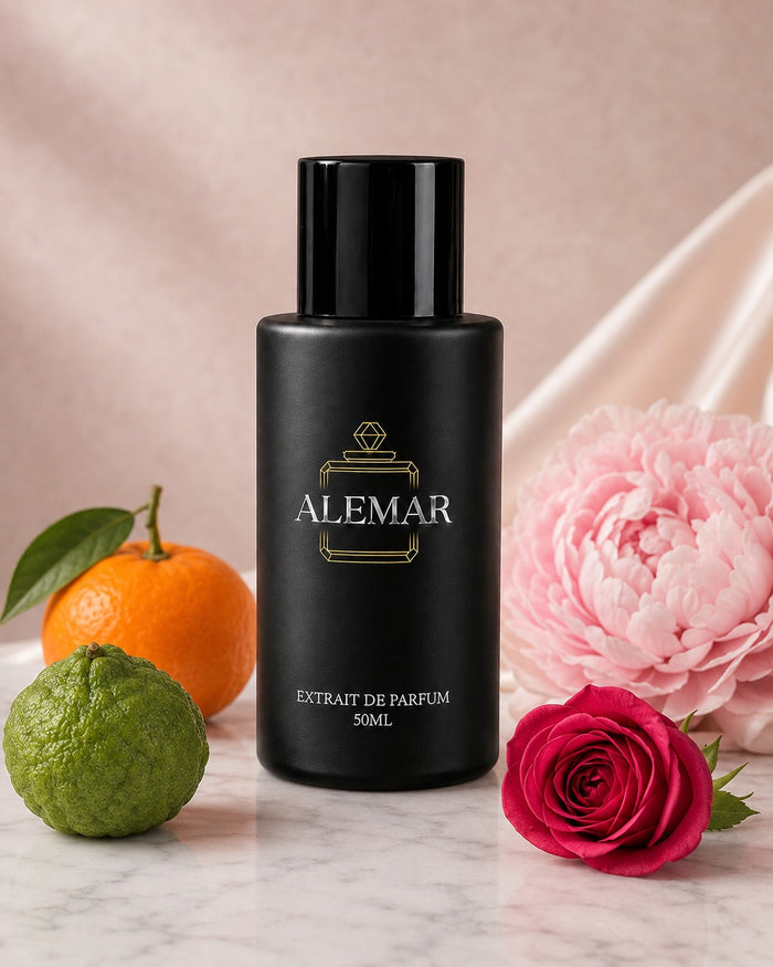Alemar P011 floral extrait de parfum 50ml bottle scented with rose and peony