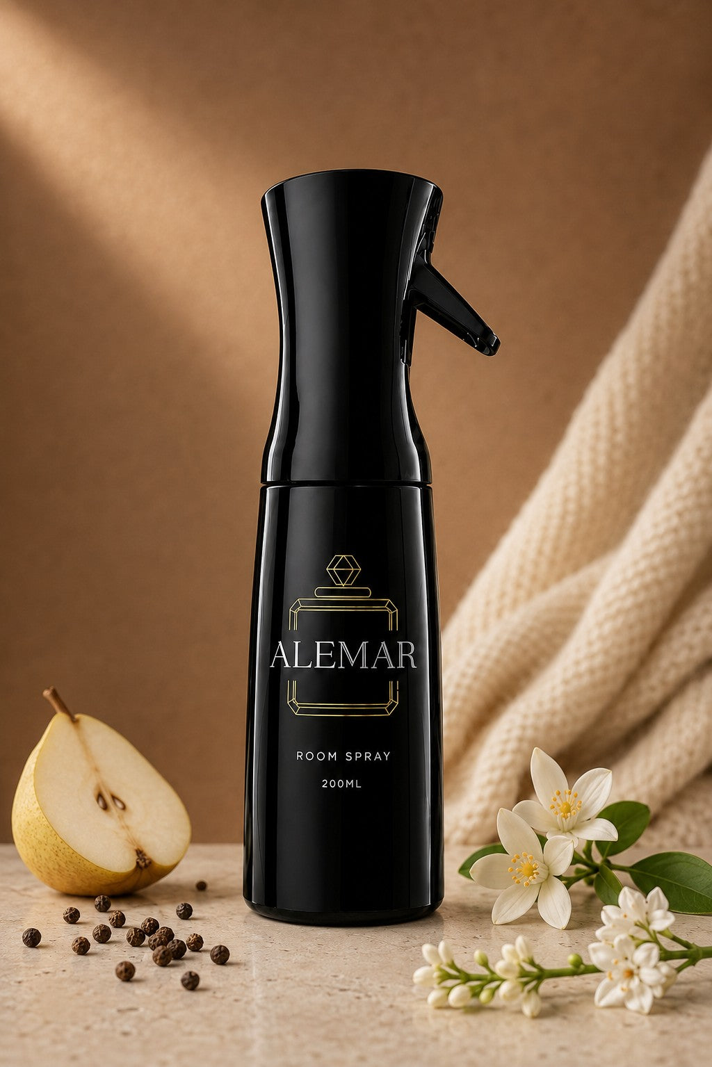 Alemar R013 gourmand room spray 200ml bottle scented with coffee and vanilla