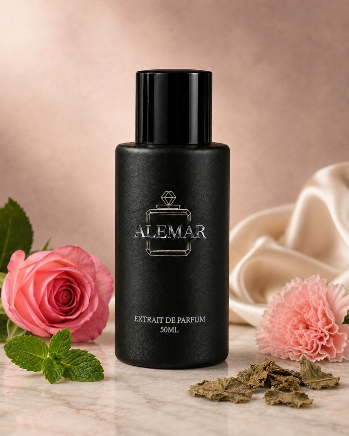 Alemar P020 floral extrait de parfum 50ml bottle scented with mint and rose