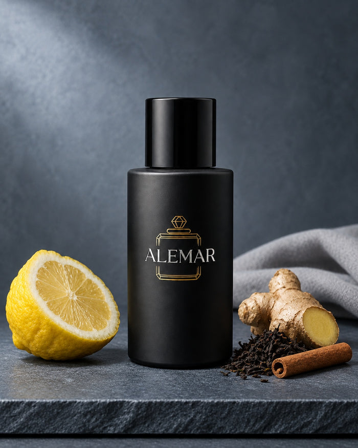 Alemar P033 fresh extrait de parfum 50ml bottle scented with citron and black tea